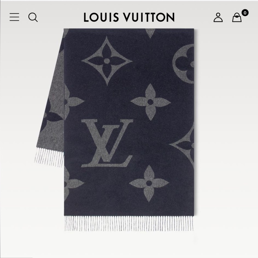 Louis Vuitton Gray Scarf - Picture 3 of 3